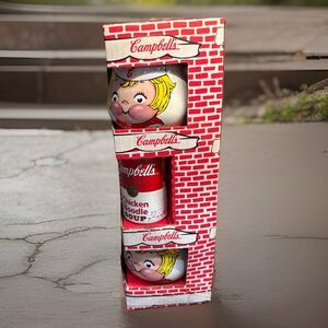 One set of 2 Collectible Campbell's Soup Kids Mugs 16 oz 1998 In Box